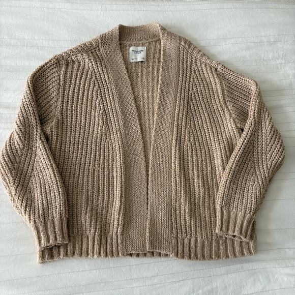 Abercrombie & Fitch Sweaters - Abercrombie & Fitch Cardigan Knit Open Front‎ Cream Women’s XL
